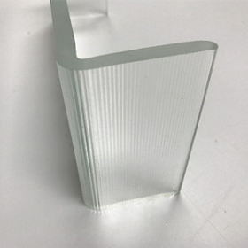 中国环保6 milímetros 7 milímetros ultra claro U vidro canal perfil reciclável fábrica