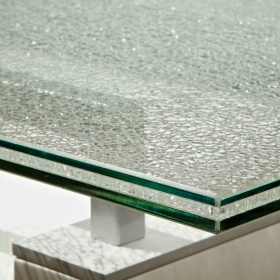 中国Bom preço 5 + 5 + 5mm冰裂tabuleiro de mesa de vidro laminado fabricante中国fábrica