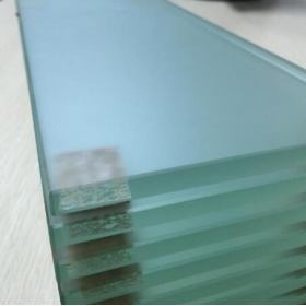La fábrica de China No hay vidrio de huellas digitales 12mm ácido grabado al vidrio de seguridad templado proedor