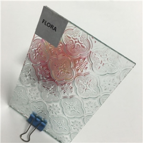 中国Preço de atacado 5mm claro fornecor de vidro modelado Flora da中国fábrica